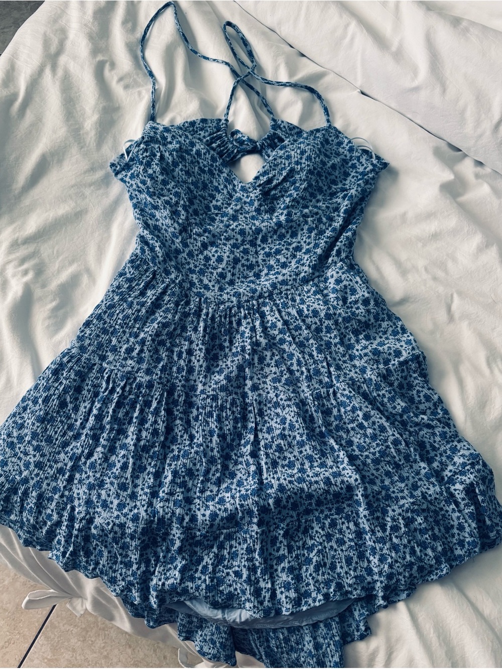 Vici Blue Floral Mini Dress